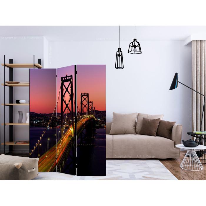 Paris Prix Paravent 3 Volets "Charming Evening In San Francisco" 135x172cm