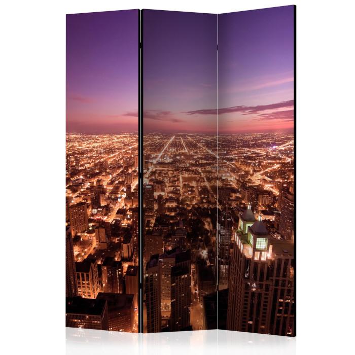Paris Prix Paravent 3 Volets "Chicago Panorama" 135x172cm