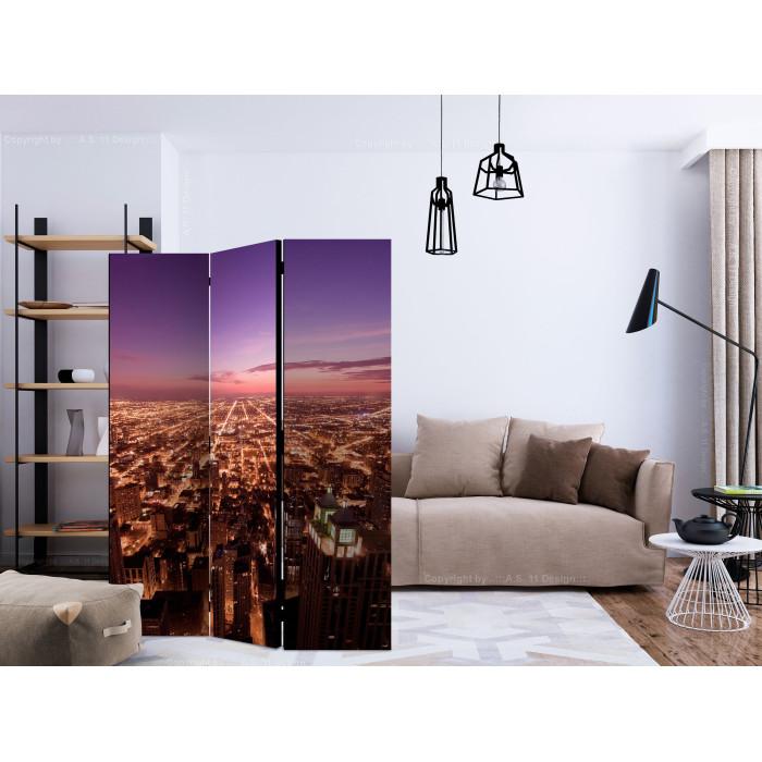 Paris Prix Paravent 3 Volets "Chicago Panorama" 135x172cm