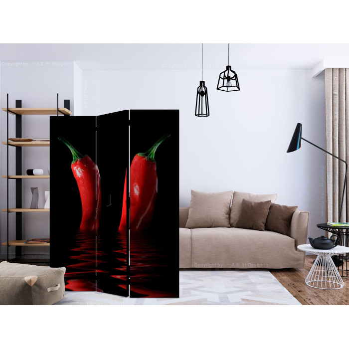 Paris Prix Paravent 3 Volets "Chili Pepper" 135x172cm