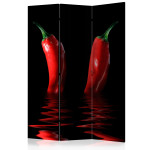 paris prix Paravent 3 Volets "Chili Pepper" 135x172cm