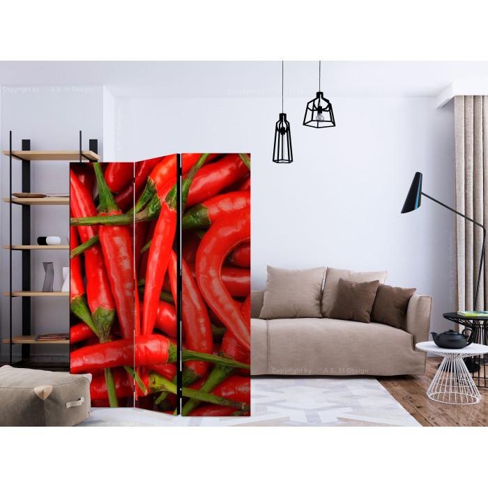 Paris Prix Paravent 3 Volets "Chili Pepper Background" 135x172cm