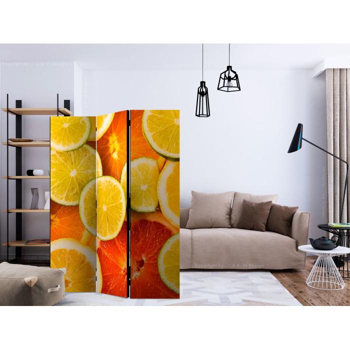 Paris Prix Paravent 3 Volets "Citrus Fruits" 135x172cm
