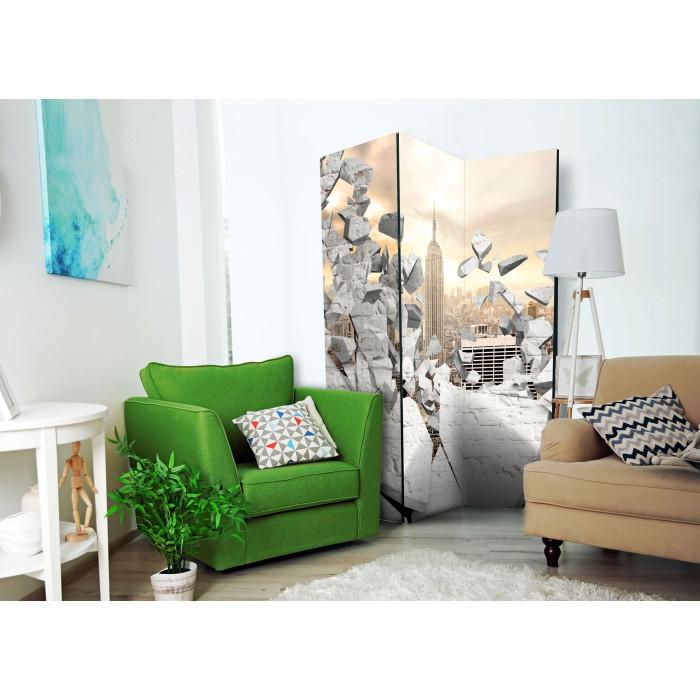 Paris Prix Paravent 3 Volets "City Behind The Wall" 135x172cm