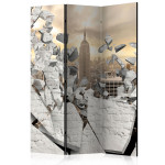 paris prix Paravent 3 Volets "City Behind the Wall" 135x172cm