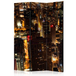 paris prix Paravent 3 Volets "City By Night Chicago USA" 135x172cm