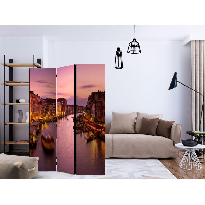 Paris Prix Paravent 3 Volets "City Of Lovers Venice By Night" 135x172cm