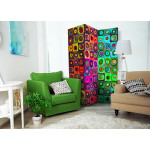 Paris Prix Paravent 3 Volets "Colorful Abstract Art" 135x172cm