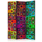 paris prix Paravent 3 Volets "Colorful Abstract Art" 135x172cm