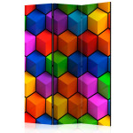 paris prix Paravent 3 Volets "Colorful Geometric Boxes" 135x172cm