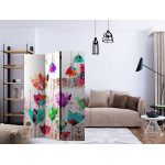 Paris Prix Paravent 3 Volets "Colorful Tulips" 135x172cm