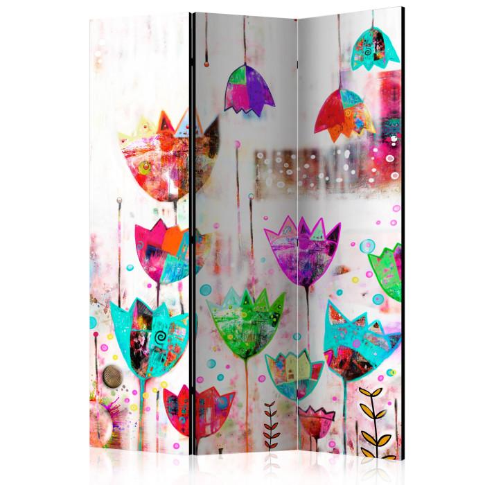 Paris Prix Paravent 3 Volets "Colorful Tulips" 135x172cm