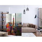 Paris Prix Paravent 3 Volets "Colors Of New York City" 135x172cm