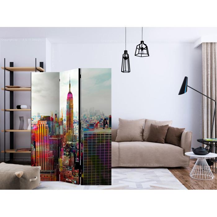 Paris Prix Paravent 3 Volets "Colors Of New York City" 135x172cm