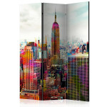 paris prix Paravent 3 Volets "Colors of New York City" 135x172cm