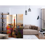 Paris Prix Paravent 3 Volets "Colors Of New York City III" 135x172cm