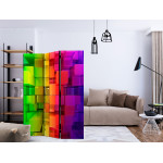 Paris Prix Paravent 3 Volets "Colour Jigsaw" 135x172cm