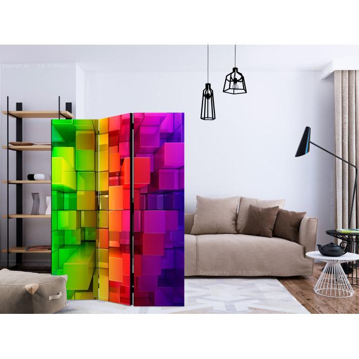 Paris Prix Paravent 3 Volets "Colour Jigsaw" 135x172cm