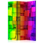 paris prix Paravent 3 Volets "Colour Jigsaw" 135x172cm