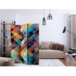 Paris Prix Paravent 3 Volets "Colour Patchwork" 135x172cm