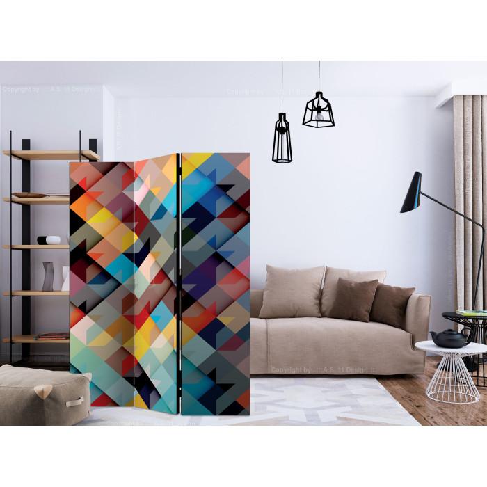 Paris Prix Paravent 3 Volets "Colour Patchwork" 135x172cm