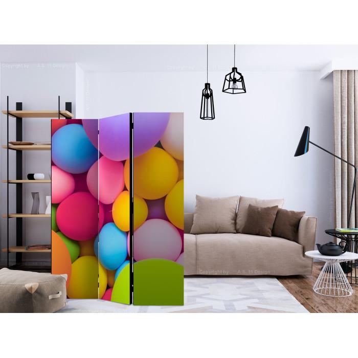 Paris Prix Paravent 3 Volets "Colourful Balls" 135x172cm