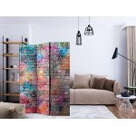 Paris Prix Paravent 3 Volets "Colourful Brick" 135x172cm