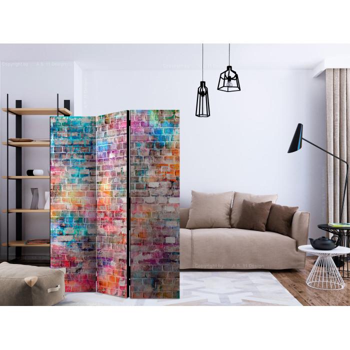 Paris Prix Paravent 3 Volets "Colourful Brick" 135x172cm