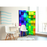 Paris Prix Paravent 3 Volets "Colourful Cubes" 135x172cm