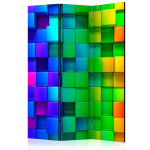paris prix Paravent 3 Volets "Colourful Cubes" 135x172cm