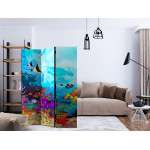 Paris Prix Paravent 3 Volets "Colourful Fish" 135x172cm