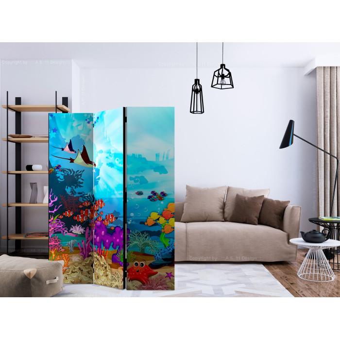 Paris Prix Paravent 3 Volets "Colourful Fish" 135x172cm