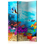 paris prix Paravent 3 Volets "Colourful Fish" 135x172cm