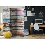 Paris Prix Paravent 3 Volets "Colourful Wood" 135x172cm
