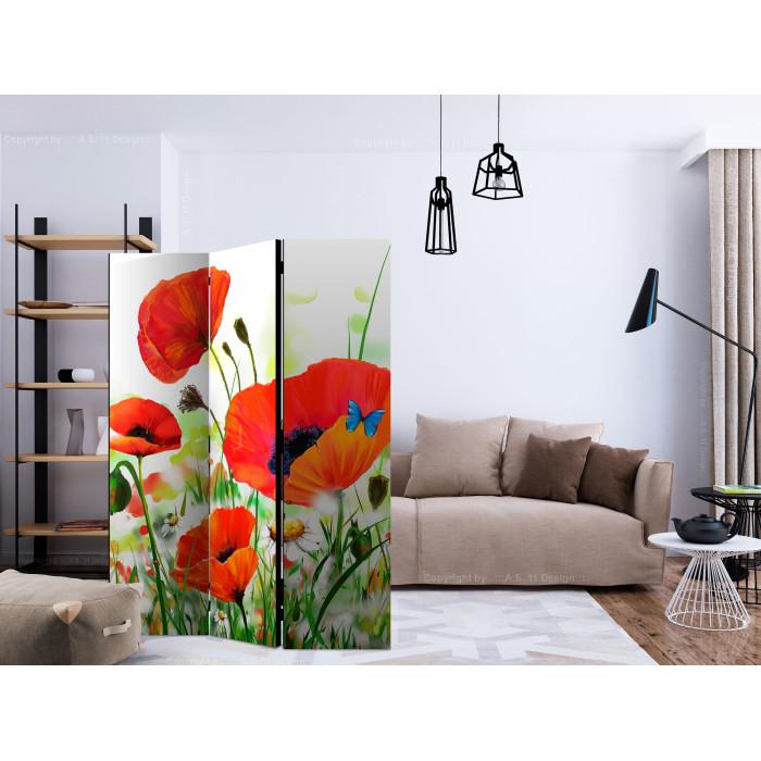Paris Prix Paravent 3 Volets "Country Poppies" 135x172cm