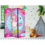 Paris Prix Paravent 3 Volets "Dancing Unicorn" 135x172cm