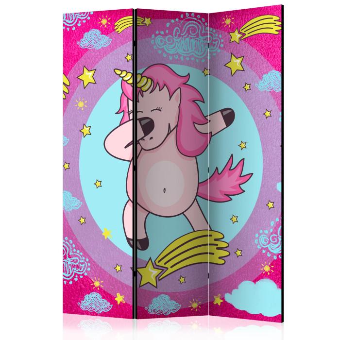 Paris Prix Paravent 3 Volets "Dancing Unicorn" 135x172cm