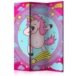 paris prix Paravent 3 Volets "Dancing Unicorn" 135x172cm
