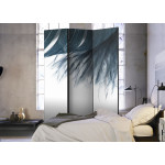 Paris Prix Paravent 3 Volets "Dark Blue Feather" 135x172cm