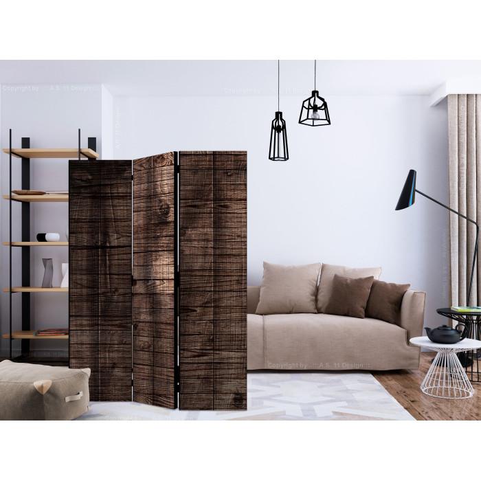 Paris Prix Paravent 3 Volets "Dark Brown Boards" 135x172cm