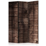 paris prix Paravent 3 Volets "Dark Brown Boards" 135x172cm
