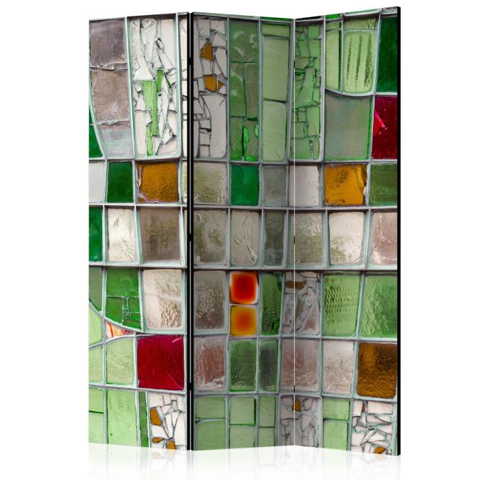 Paris Prix Paravent 3 Volets "Emerald Stained Glass" 135x172cm