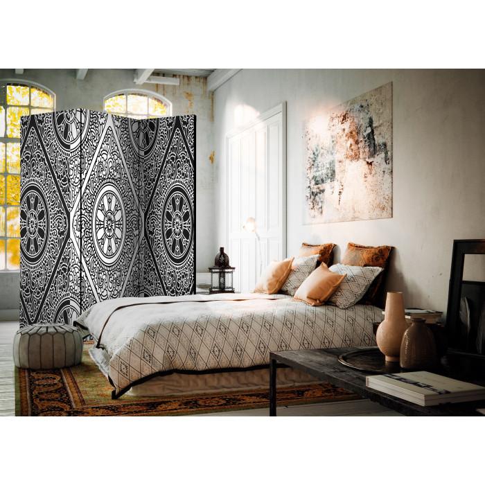 Paris Prix Paravent 3 Volets "Ethnic Monochrome" 135x172cm