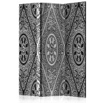 paris prix Paravent 3 Volets "Ethnic Monochrome" 135x172cm