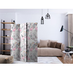 Paris Prix Paravent 3 Volets "Flamingos & Twigs" 135x172cm