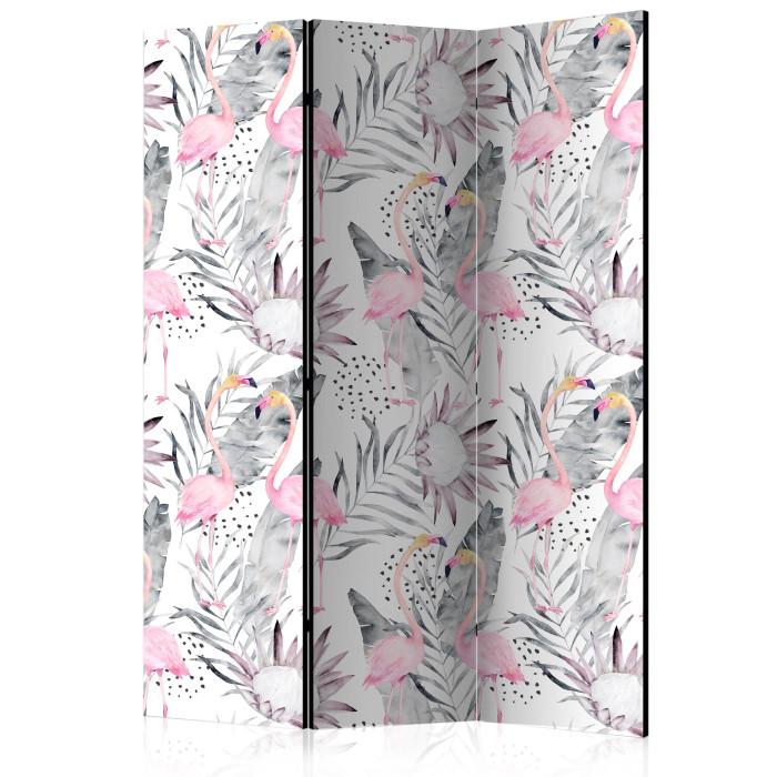 Paris Prix Paravent 3 Volets "Flamingos & Twigs" 135x172cm