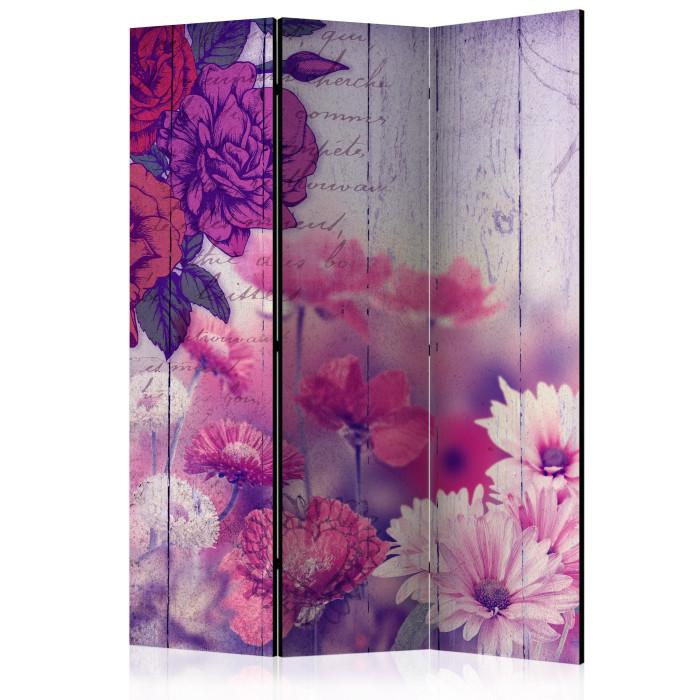 Paris Prix Paravent 3 Volets "Flowers Memories" 135x172cm