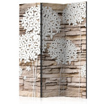 paris prix Paravent 3 Volets "Flowers on the Stone" 135x172cm