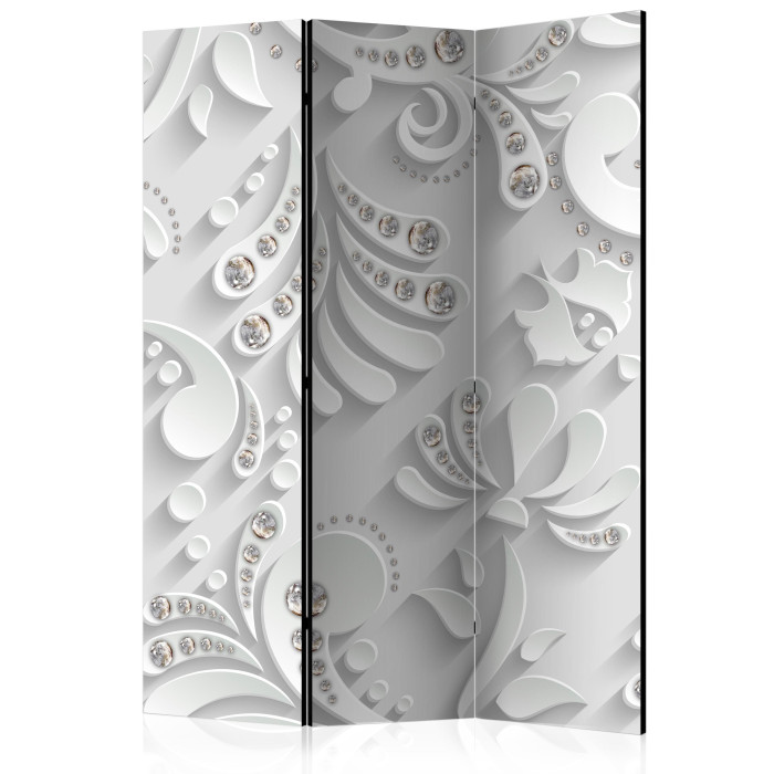 Paris Prix Paravent 3 Volets "Flowers With Crystals" 135x172cm