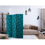 Paris Prix Paravent 3 Volets "Geometric Turquoise" 135x172cm